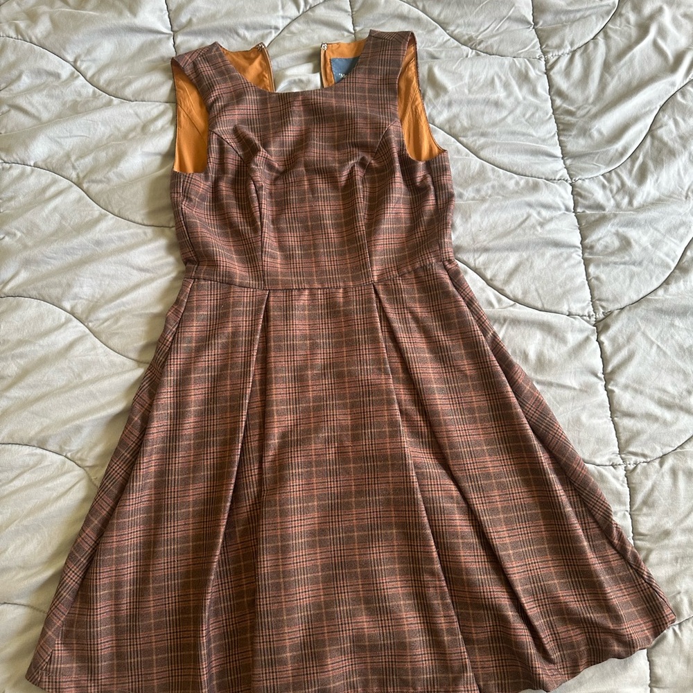 Modcloth Plaid Sleeveless Dress Size 2